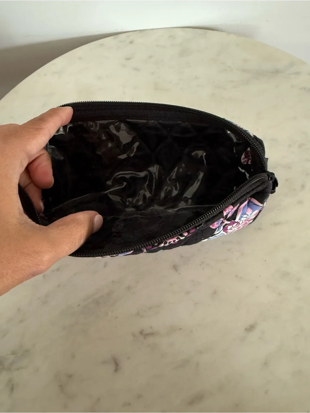 Vera Bradley Pencil Pouch Cosmetic Bag -Alpine Floral